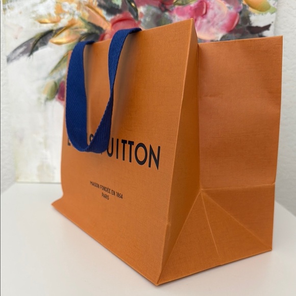 Louis Vuitton Orange Bag with Blue Handles - Picture 2 of 6